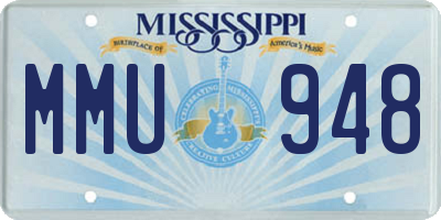 MS license plate MMU948