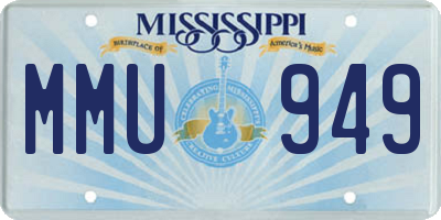 MS license plate MMU949