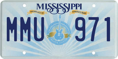MS license plate MMU971