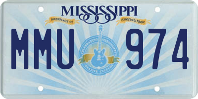 MS license plate MMU974