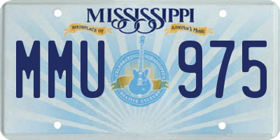 MS license plate MMU975