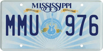 MS license plate MMU976