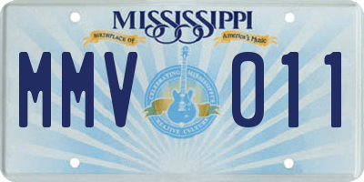 MS license plate MMV011