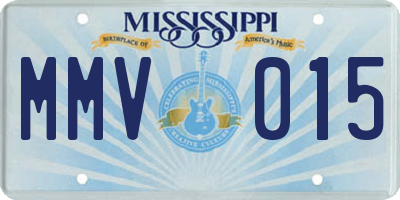 MS license plate MMV015