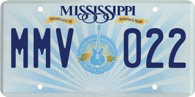 MS license plate MMV022