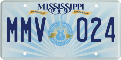 MS license plate MMV024