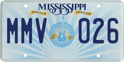 MS license plate MMV026