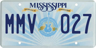 MS license plate MMV027