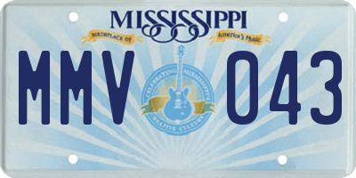 MS license plate MMV043