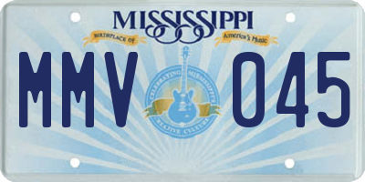 MS license plate MMV045