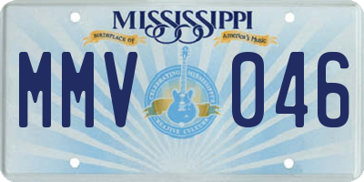 MS license plate MMV046