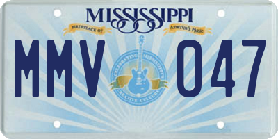 MS license plate MMV047