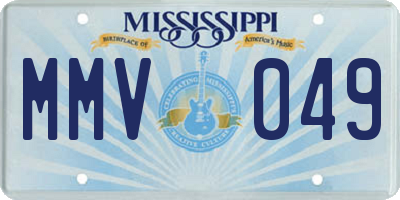 MS license plate MMV049