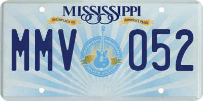 MS license plate MMV052