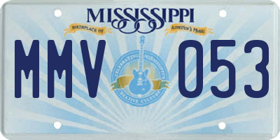 MS license plate MMV053