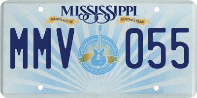 MS license plate MMV055