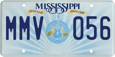 MS license plate MMV056