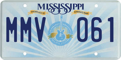 MS license plate MMV061