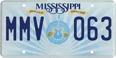 MS license plate MMV063
