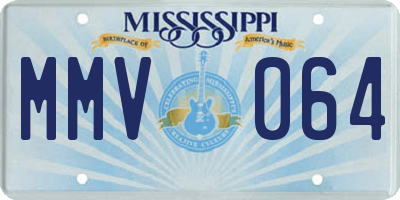 MS license plate MMV064