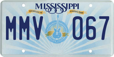 MS license plate MMV067