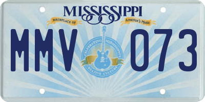 MS license plate MMV073