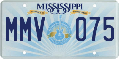 MS license plate MMV075