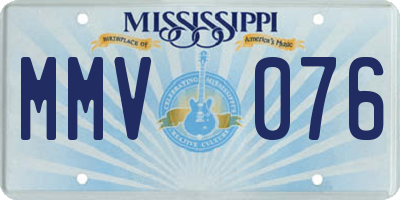 MS license plate MMV076