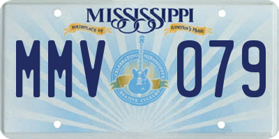 MS license plate MMV079