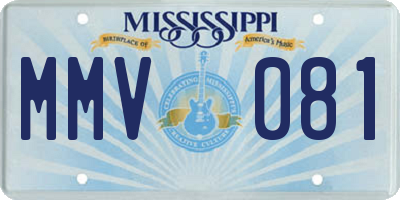 MS license plate MMV081
