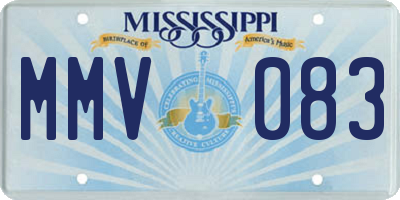 MS license plate MMV083