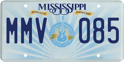 MS license plate MMV085