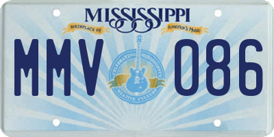 MS license plate MMV086