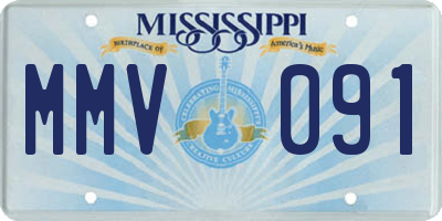 MS license plate MMV091