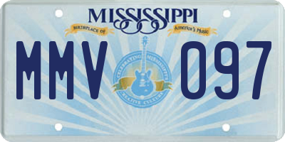 MS license plate MMV097