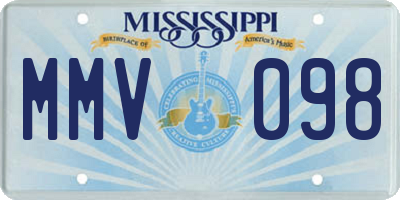 MS license plate MMV098