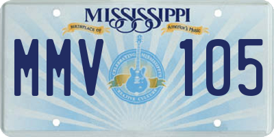 MS license plate MMV105