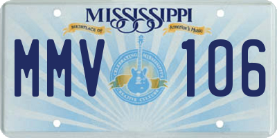 MS license plate MMV106