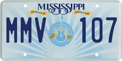MS license plate MMV107