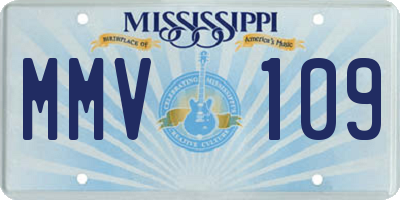 MS license plate MMV109