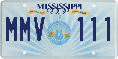 MS license plate MMV111