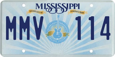 MS license plate MMV114