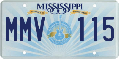 MS license plate MMV115