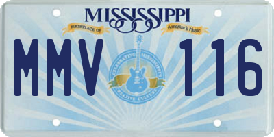 MS license plate MMV116