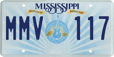MS license plate MMV117