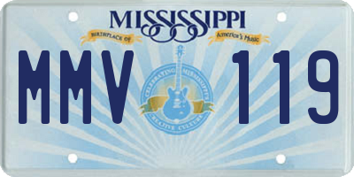 MS license plate MMV119