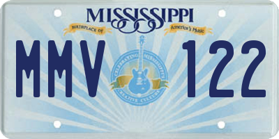 MS license plate MMV122