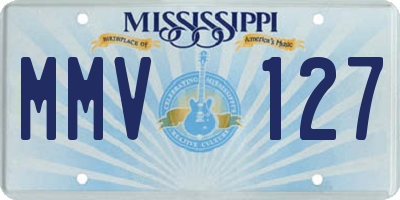 MS license plate MMV127