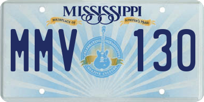 MS license plate MMV130