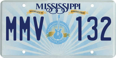 MS license plate MMV132